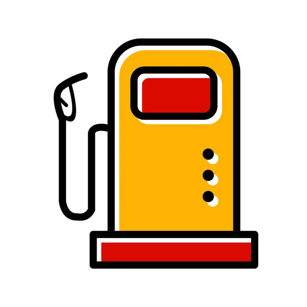 Benzinestation Icon Trendy Stijl Geïsoleerde Backgroun — Stockvector