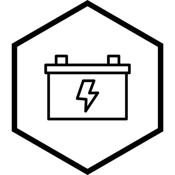 Batterij Pictogram Trendy Stijl Geïsoleerde Achtergrond — Stockvector