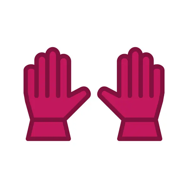 Handschuhe Icon Trendigen Stil Isolierten Hintergrund — Stockvektor