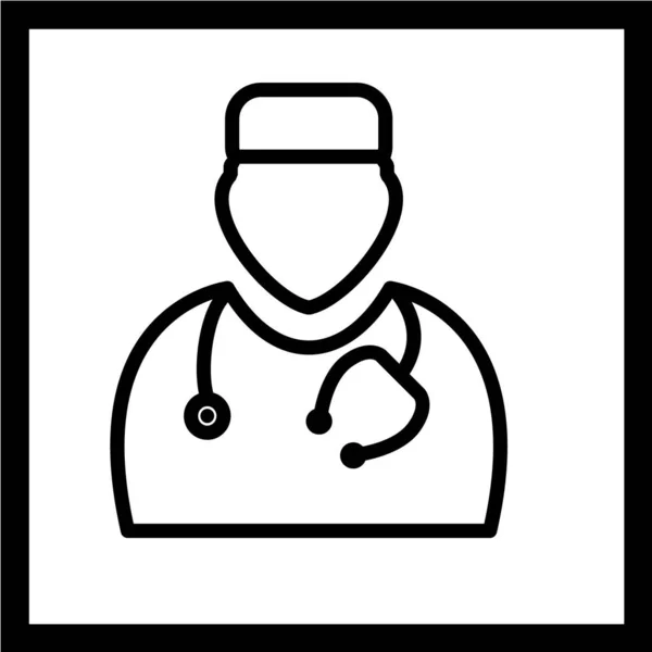 Icono Doctor Vector Ilustración — Vector de stock