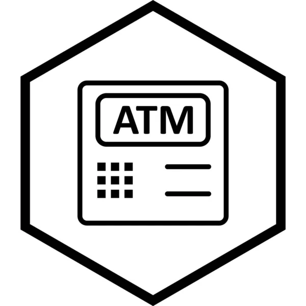 Atm Machine Icon Trendy Style Isolated Background — Stock Vector