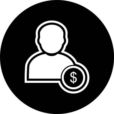  Moda Biçimli Erkek Simgesi Doları İzole Arkaplan      