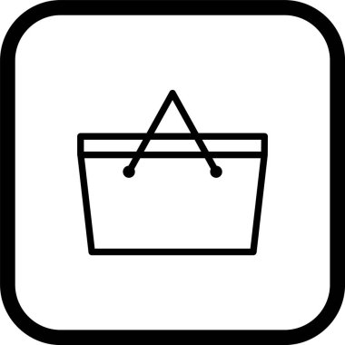 Piknik sepeti simgesi Moda Biçimli İzole Arkaplan