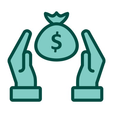 Tasarruf Simgesi Moda Biçimli Ayrı Arkaplanda    