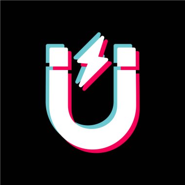 Bir mıknatıs harfinin vektör çizimi