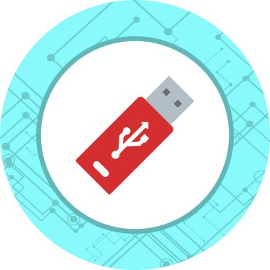  Moda Biçimli Usb Simgesi İzole Arkaplan