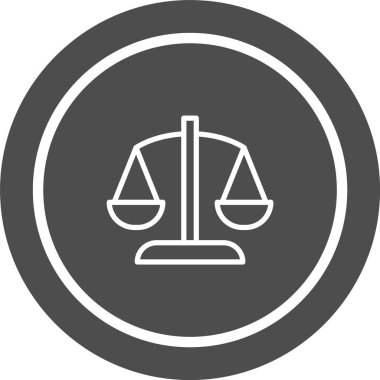 Moda Biçimli Ayırılmış Arkaplanda Denge Simgesi  