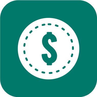 Dolar işareti simgesi vektör illüstrasyon grafik tasarımı