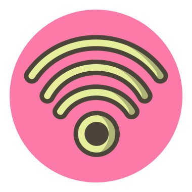 Moda biçimi izole edilmiş arkaplanda wifi simgesi