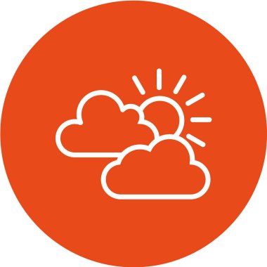 Hava vektör simgesi. Grafik ve web tasarımı için beyaz arkaplanda izole edilmiş resimler.