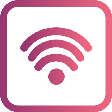 Pembe arkaplanda kablosuz simge