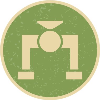 Yeşil simgenin vektör çizimi