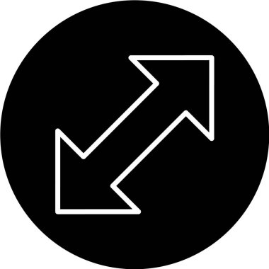 Bir ok simgesinin vektör illüstrasyonu