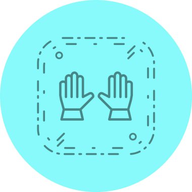 Moda Biçiminde Eldiven Simgesi İzole Arkaplan      