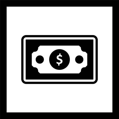 Banka notu Simgesi Moda Biçiminde İzole Arkaplan   