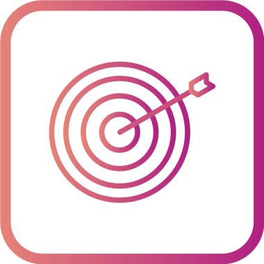 Hedef simge, vektör illüstrasyonu. düz tasarım biçimi