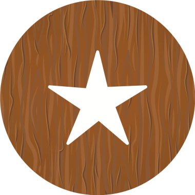 Tahta bir yıldızın vektör çizimi