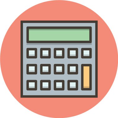 hesap makinesi düz vektör simgesi