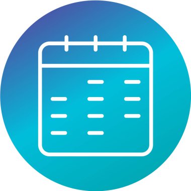 Bir takvim simgesinin vektör illüstrasyonu