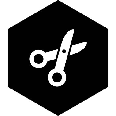 Moda Biçiminde Makas Simgesi İzole Arkaplan      