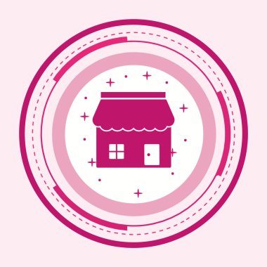 Dükkan Simgesi Moda Biçiminde İzole Arkaplan      