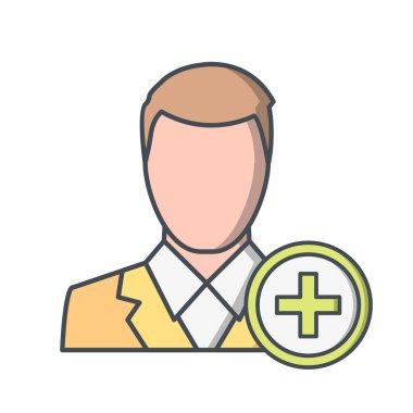 Tıbbi doktor simgesi vektör illüstrasyonu