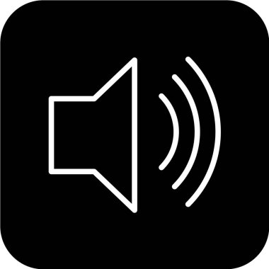 Hoparlör simgesi, vektör illüstrasyonu