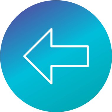 Bir ok ile uzun gölge düğmesinin vektör illüstrasyonu