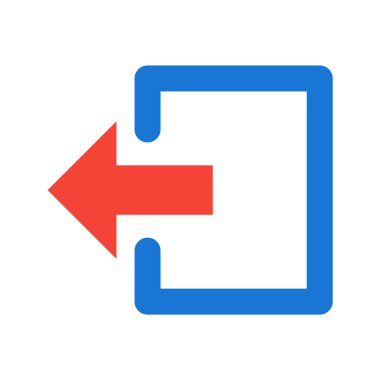 Moda Biçiminde Çıkış Simgesi İzole Arkaplan