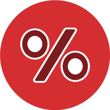 Beyaz arkaplanda yüzde yüz indirim simgesi