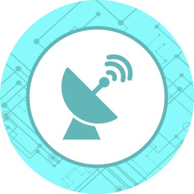 Moda Biçimli Uydu Tabağı Simgesi İzole Arkaplan