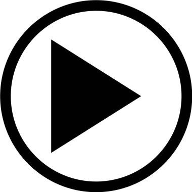 çalma düğmesi simgesi, vektör illüstrasyonu