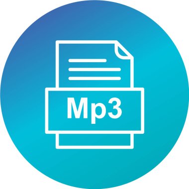 Vektör düz web simgesi. mp3