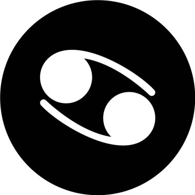 Bir yin ve yang simgesinin vektör çizimi