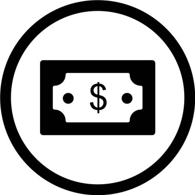 Dolar gagası vektör simgesi