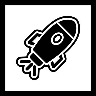 Uzay Gemisi Simgesi Moda Biçimli Ayrı Arka Gruplandırılmış