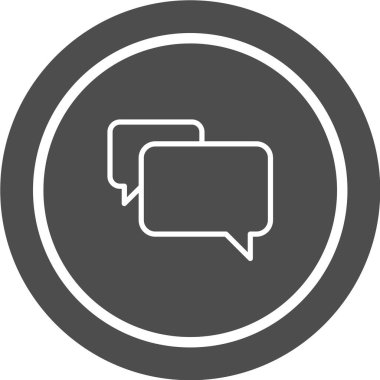 konuşma balonu simgesi, vektör illüstrasyonu