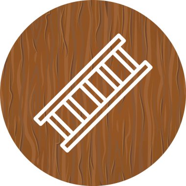 Moda Biçimli Merdiven Simgesi İzole Arkaplan      