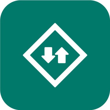 Yol simgesi, vektör illüstrasyonu