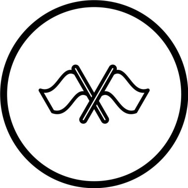 Bir kayak merkezi simgesinin vektör illüstrasyonu