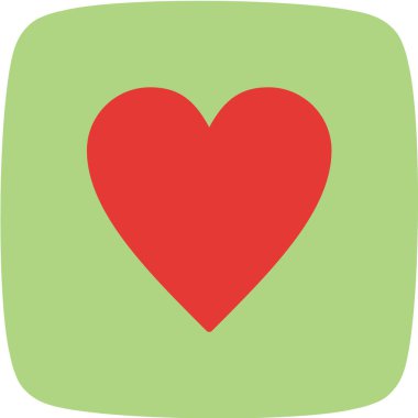 Basit kalp vektör simgesi.