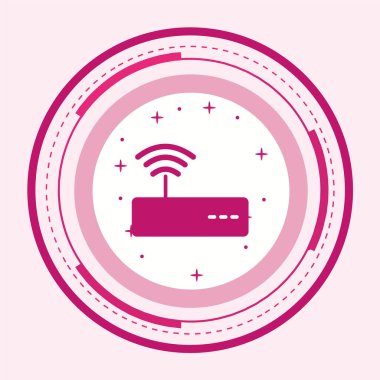 Modern kablosuz yönlendiricinin vektör çizimi