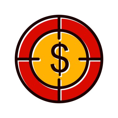 Moda Biçiminde Hedef Simgesi Ayrı Arka Gruplandırılmış