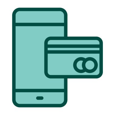 Moda tarzı izole edilmiş arka planda mobil bankacılık simgesi    