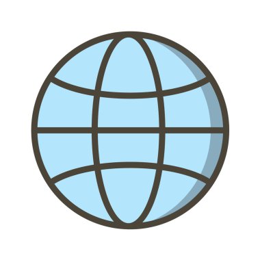 Dünya simgesinin vektör illüstrasyonu