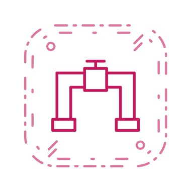 Modern b 'nin vektör illüstrasyonu simge vinçten yoksun