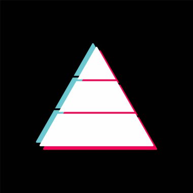 Moda Biçimli Ayrı Arkaplanda Piramit Simgesi     