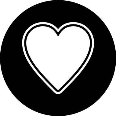 Kalp ikonu vektör illüstrasyonu