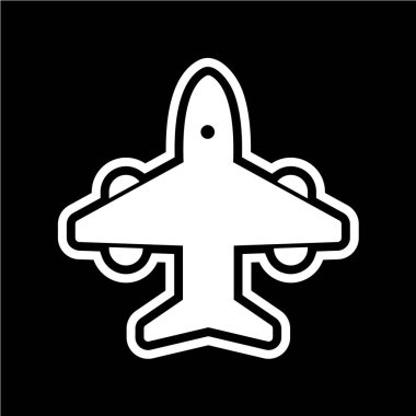 uçak ikonu vektör illüstrasyonu