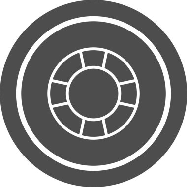 Moda Biçimli İzole Arkaplanda Yaşam Koruyucu Simgesi